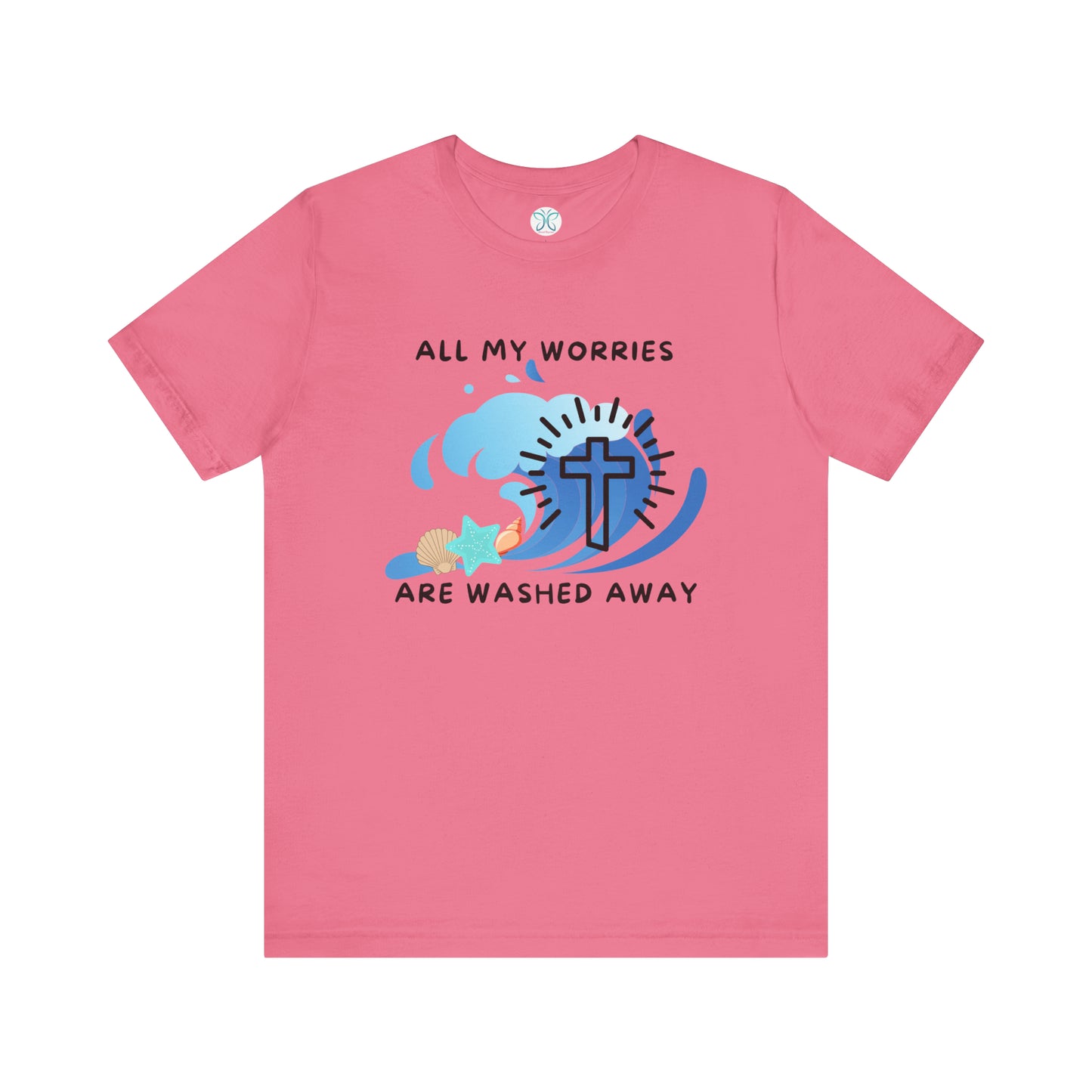 Christ Washed My Worries Away (Beach Theme) - T-Shirt
