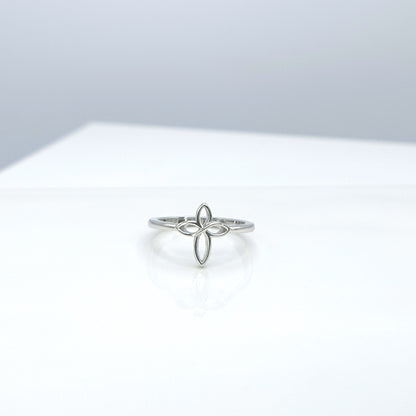 Lotus Petal Cross Ring