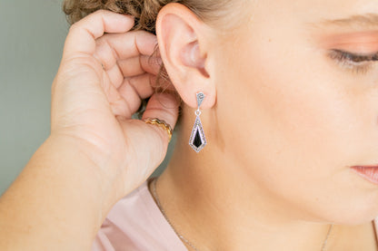 Onyx Kite Earrings