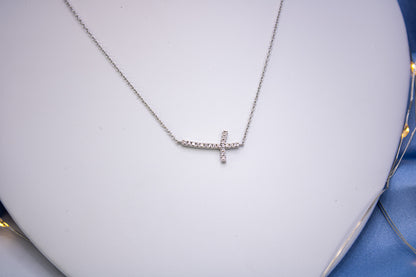 Resting Cross Necklace